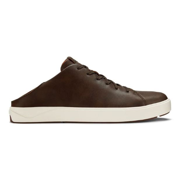 Olukai Dark Wood Laeahi Lilli Mens Leather Sneaker 10455-6363