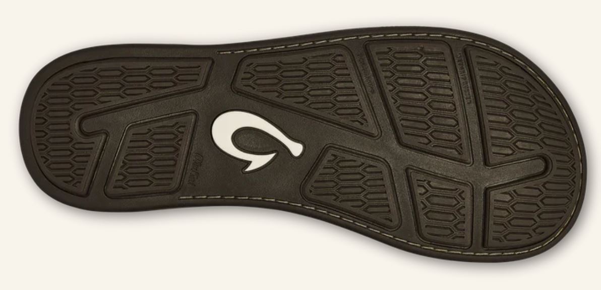 Olukai Dark Wood Tuahine Mens Comfort Sandals 10465-6363