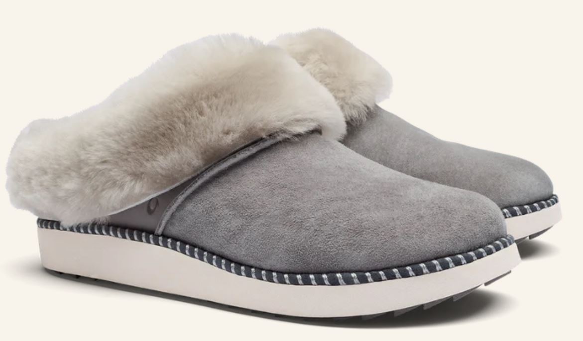 Olukai Fog/Mist Grey Ku'i Women's Slip On Slippers 20457-7BDW