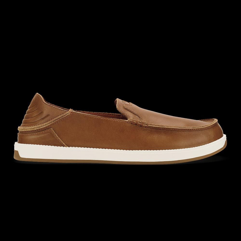 Olukai Fox Kakaha Nia Men's Leather Slip On Shoes 10557-FXFX