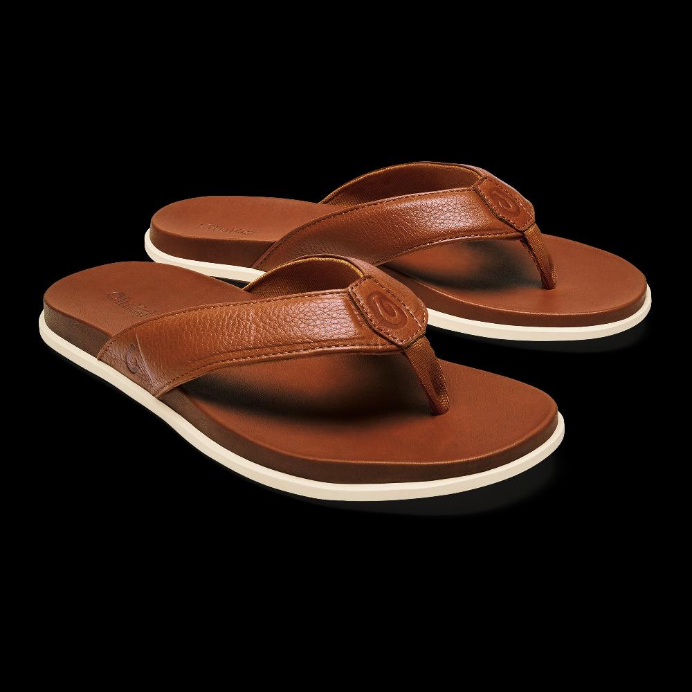 Olukai Fox Olali Men's Leather Sandals 10552-FXFX