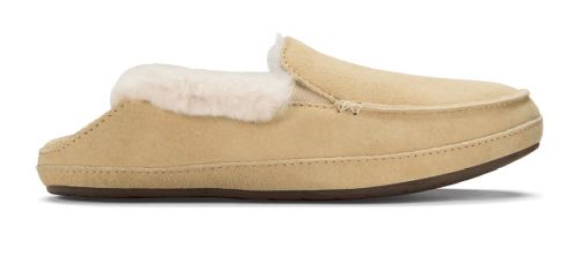 Olukai Golden Sand Kuuna Womens Leather Slippers 20428-GSGS