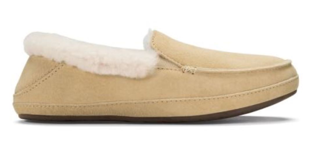 Olukai Golden Sand Kuuna Womens Leather Slippers 20428-GSGS