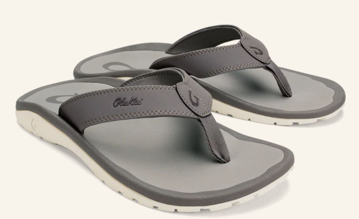 Olukai Graphite Ohana Men's Water-Friendly Beach Sandals 10110-SJSJ