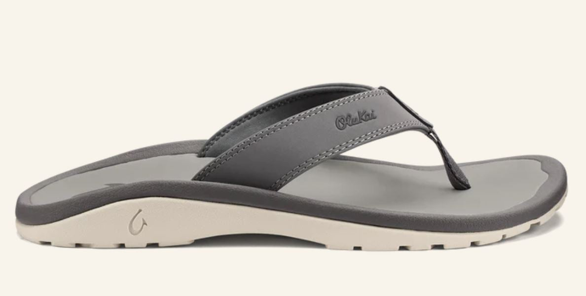 Olukai Graphite Ohana Men's Water-Friendly Beach Sandals 10110-SJSJ