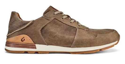 Olukai Huaka'i Li Clay Men's Waxed Nubuck Leather Sneakers 10406