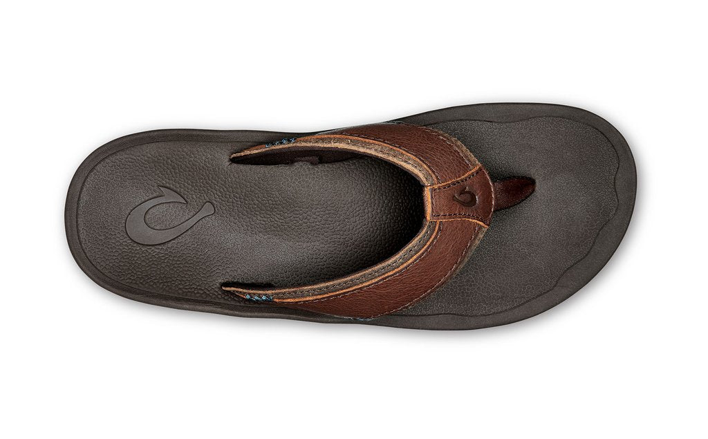 Olukai Koa/Espresso Kua Aina Mens Comfort Beach Sandals 10389-315H