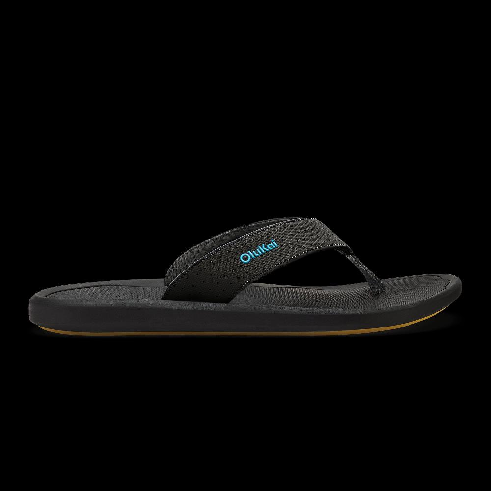Olukai Lava Rock/Bold Blue Men's Lightweight Beach Sandals 10549-LR5G