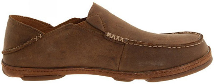 Olukai Moloa Slip On Ray Toffee Leather Mens Casual 10128-2733