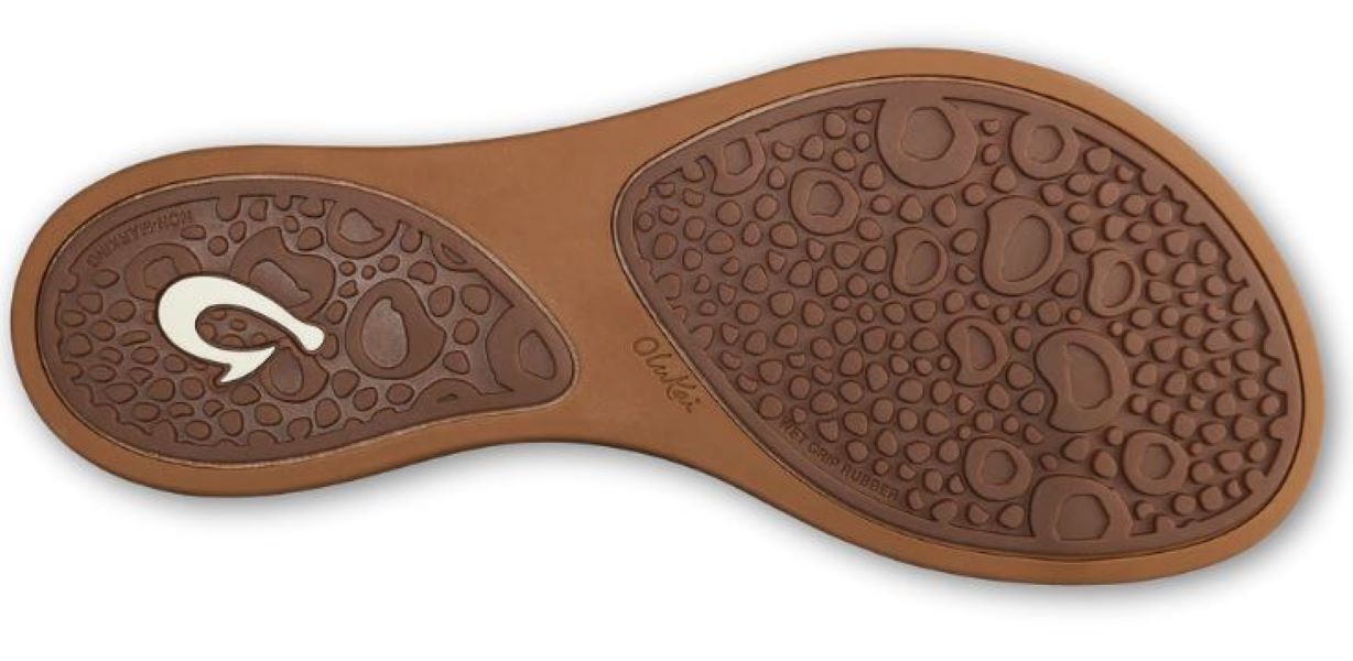 Olukai Nonohe Sahara With Golden Sand Nonohe Womens Leather Sandals 20440-FMGS