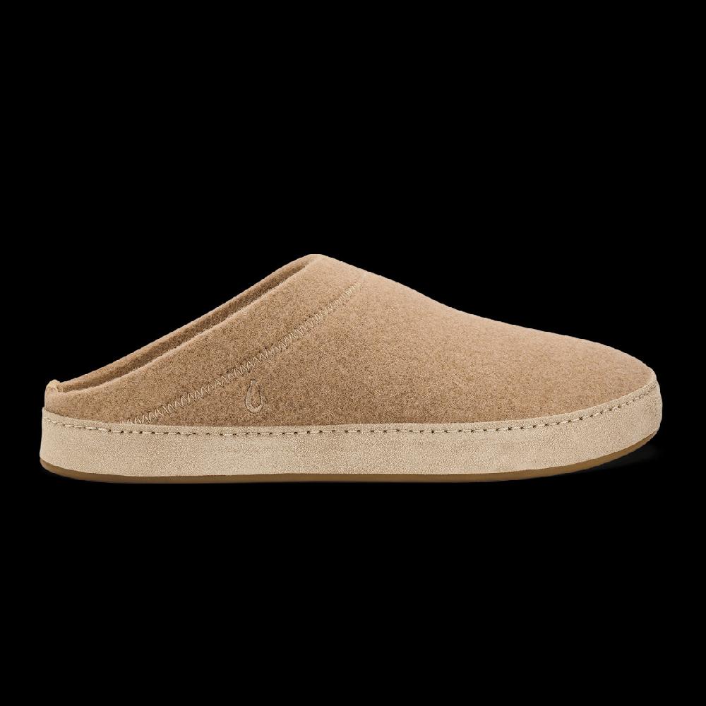Olukai Oatmeal Hamani Hulu Men's Wool Mule Slippers 10542-5252
