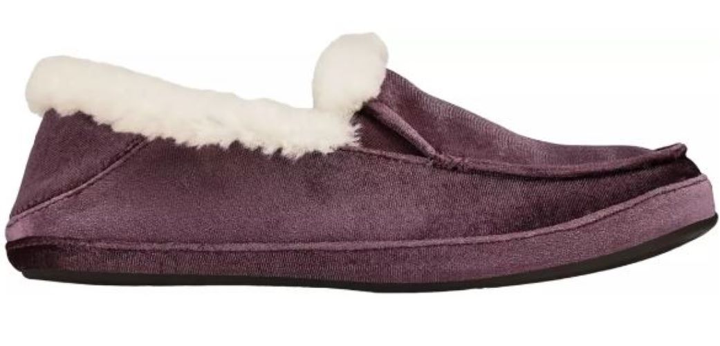 Olukai Red Ginger Kuuna Lanui Womens Velvet Slippers 20458-RGRG
