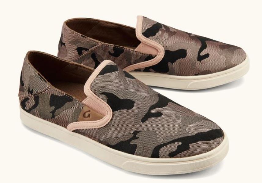 Olukai Soft Pink And Ke Au Camo Pehuea Pai Womens Slip On Sneakers 20360-6QKE