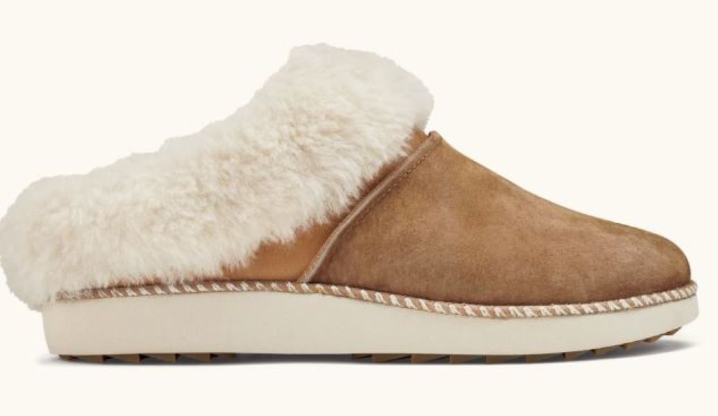 Olukai Tan and Bone Kui Womens Slippers 20457-3419