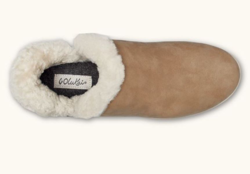 Olukai Tan And Tapa Malua Hulu Womens Waterproof Booties 20427-3420