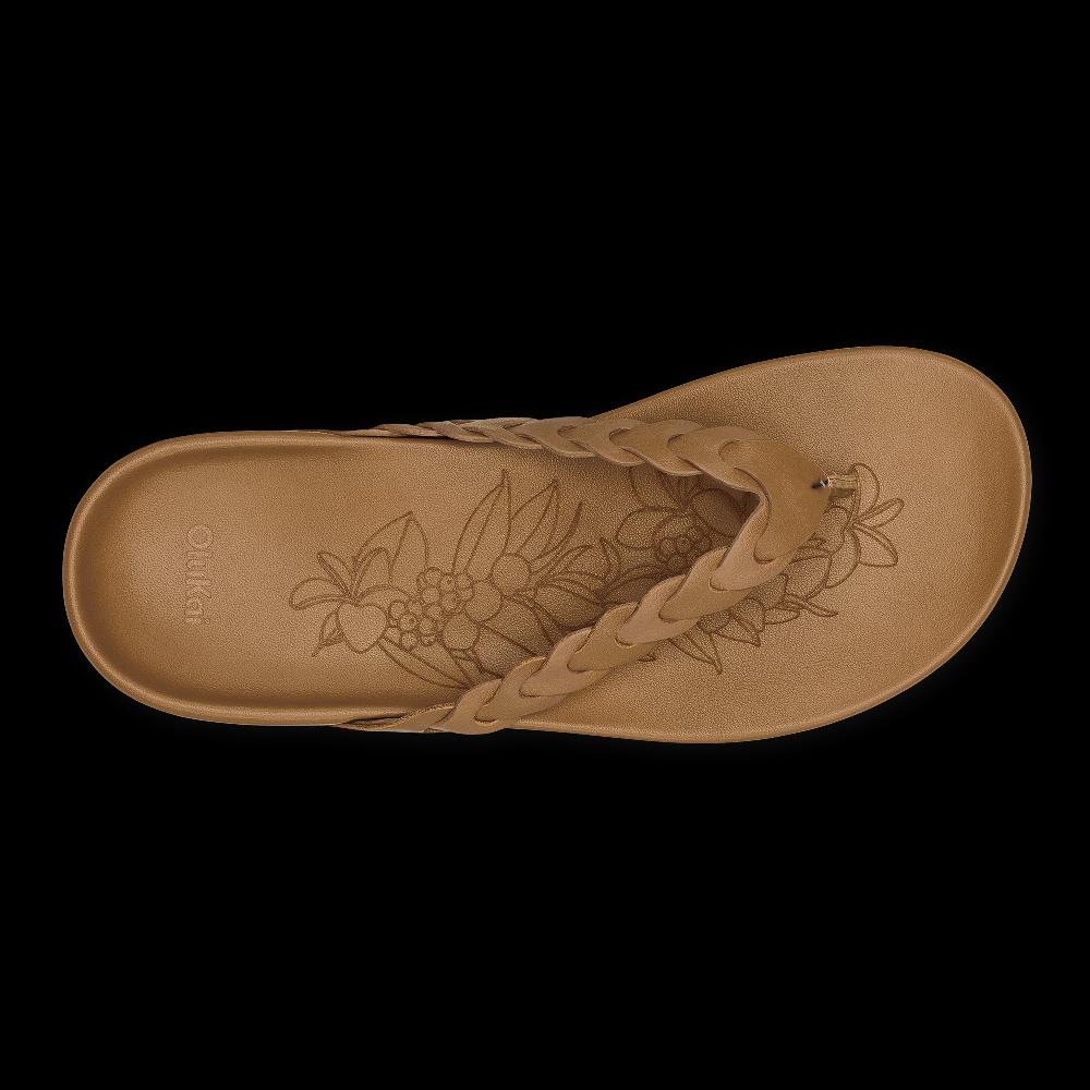 Olukai Tan Lei Women's Leather Sandals 20531-3434