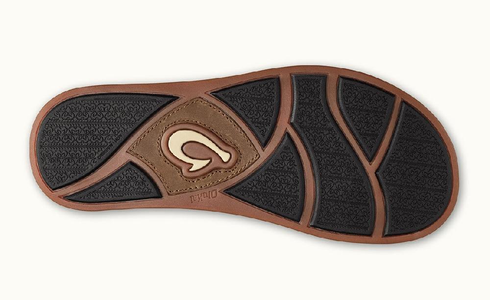 Olukai Tan Pikoi Mens Comfort Thong Sandals 10357-2727