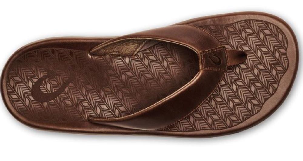 Olukai Toffee Ilikai Mens Leather Sandals 10492-333