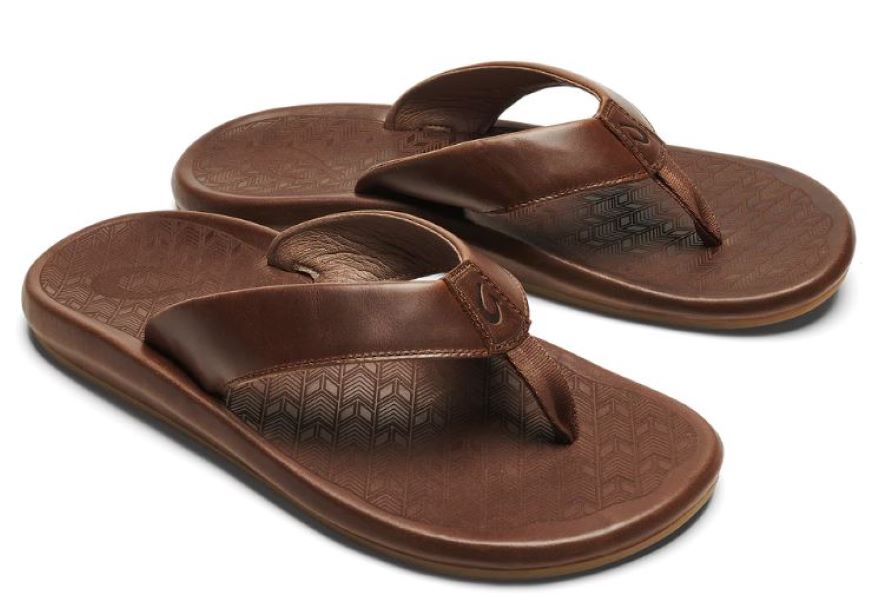 Olukai Toffee Ilikai Mens Leather Sandals 10492-333