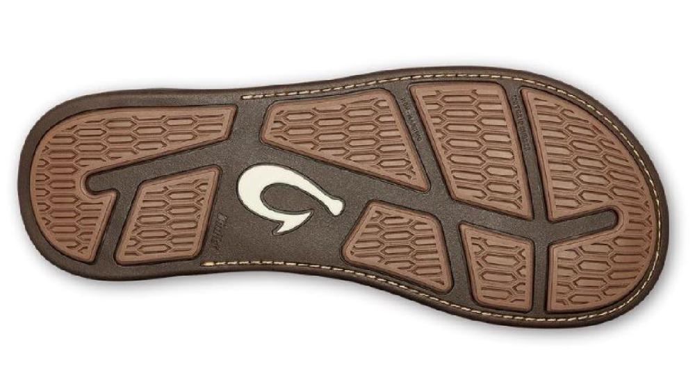 Olukai Toffee Tuahine Mens Leather Beach Sandals 10465-3333