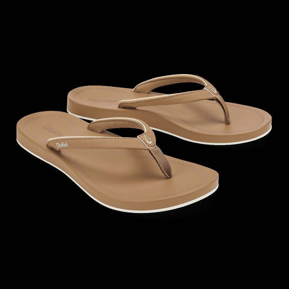 Olukai Warm Sand/Warm Sand 'Uiki Women's Toe Post Thong Sandals 20537-WVWV