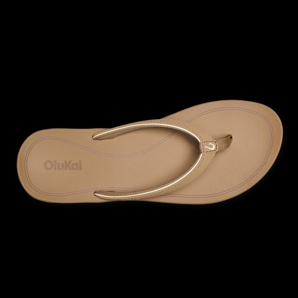 Olukai Warm Sand/Warm Sand 'Uiki Women's Toe Post Thong Sandals 20537-WVWV