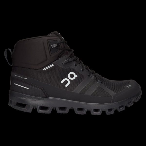On All Black Cloudrock Waterproof Mens Hiking Shoes 23.99854