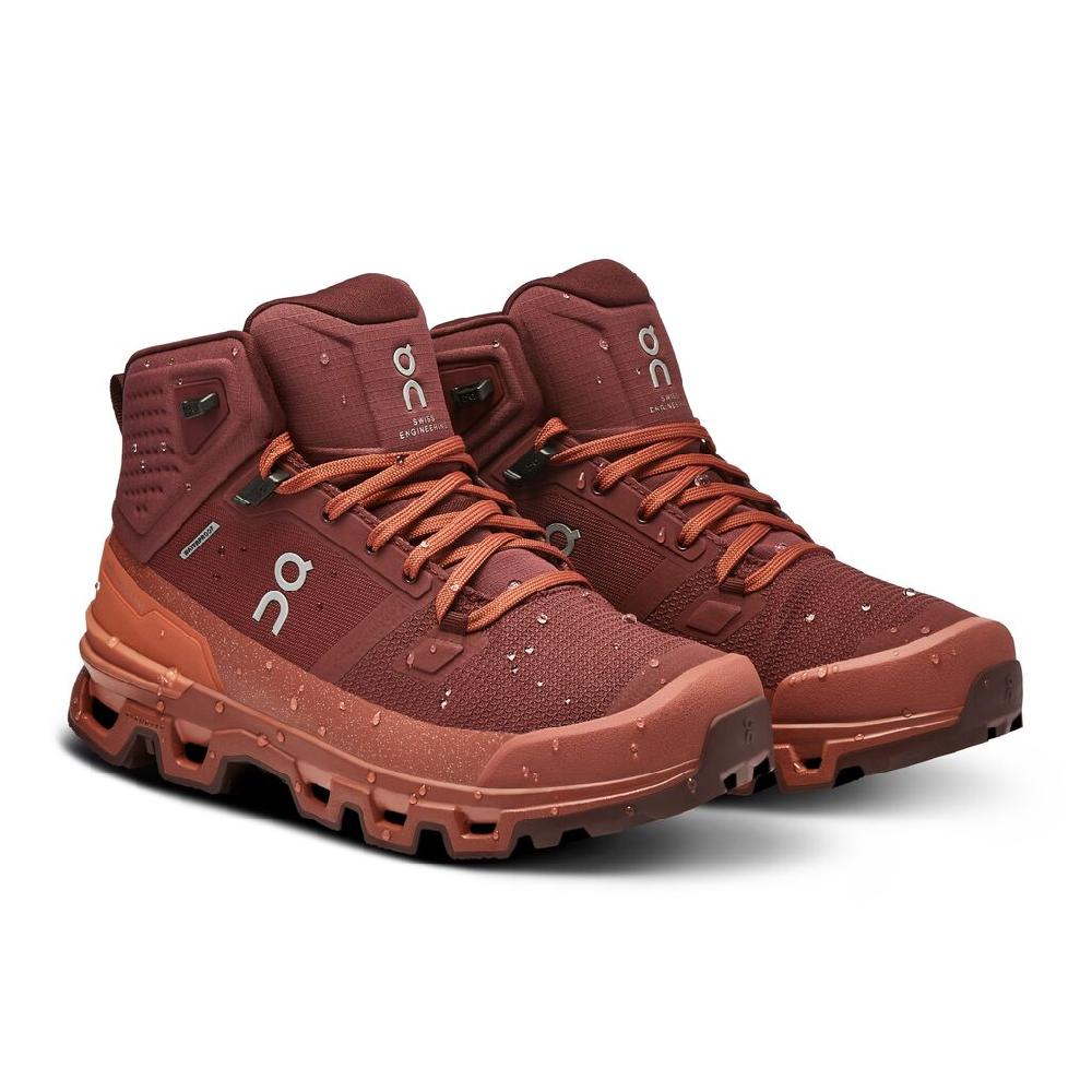 On Beet/Auburn Cloudrock 2 Waterproof Women's Hiking Boots 63.98066