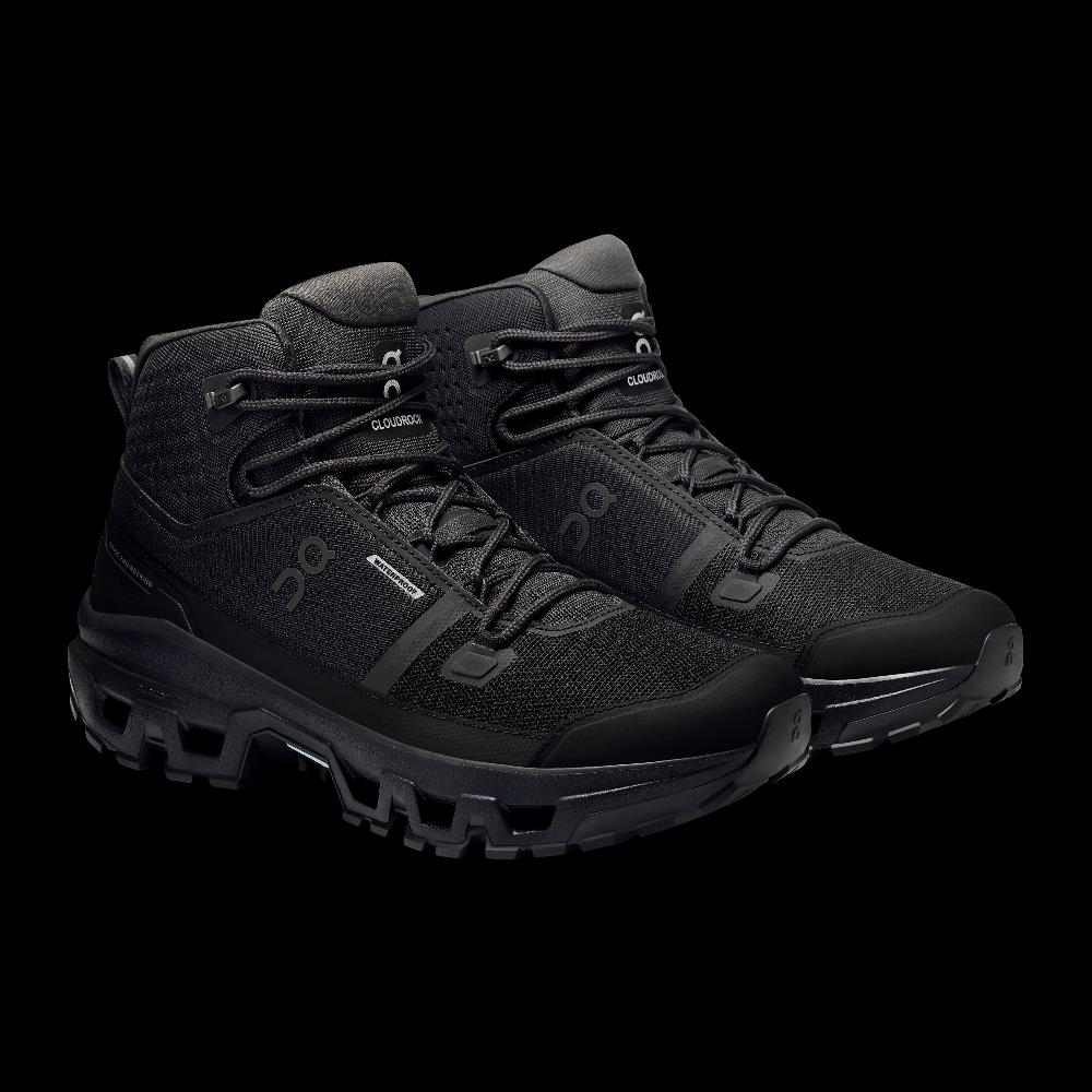 On Black/Black Cloudrock Mid WP Men's Hiking Shoes 3MF10161043