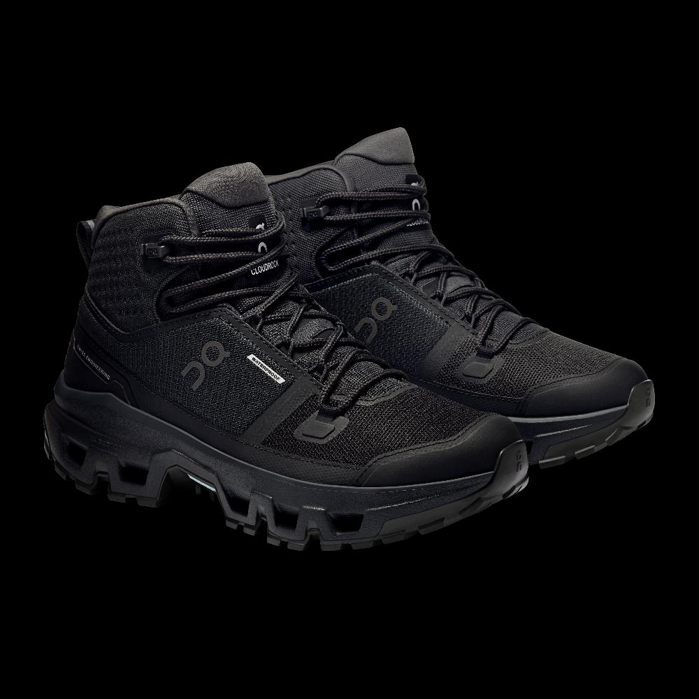 On Black/Black Cloudrock Mid WP Women's Hiking Shoes 3WF10131043