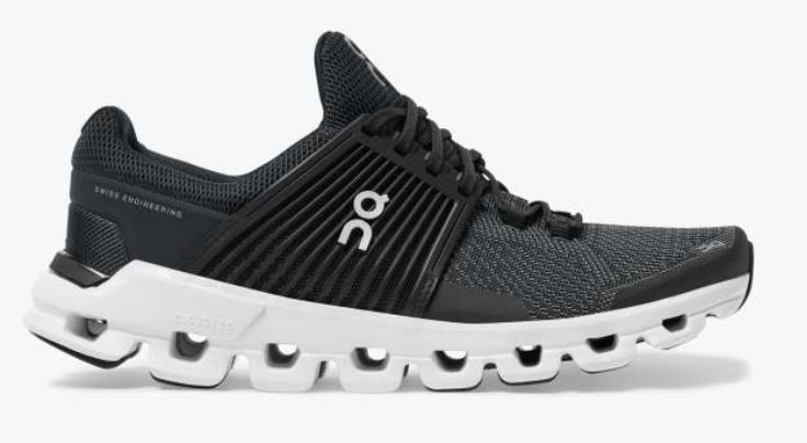 On Cloudswift Black/Rock Womens Light Weight Comfort Running Shoes 31-99774