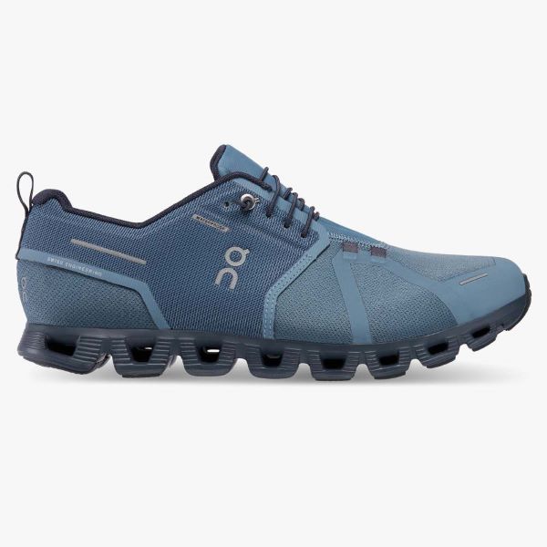 On Metal/Navy Cloud 5 Waterproof Mens Athletic Shoes 5998531