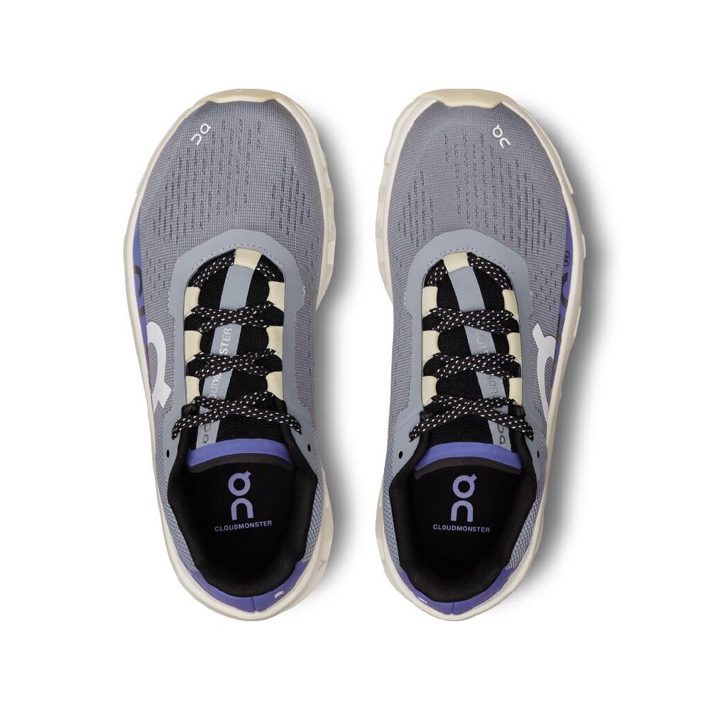 On Mist/Blueberry Cloudmonster Women's Running Shoes 61.97784