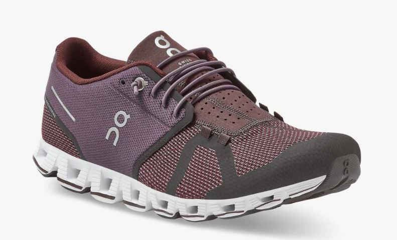 On Pebble/Raisin Cloud Mens Comfort Running Shoes 19.99509