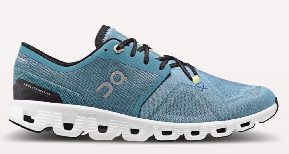 On Pewter/White Cloud X 3 Men's Athletic Shoes 60.98255