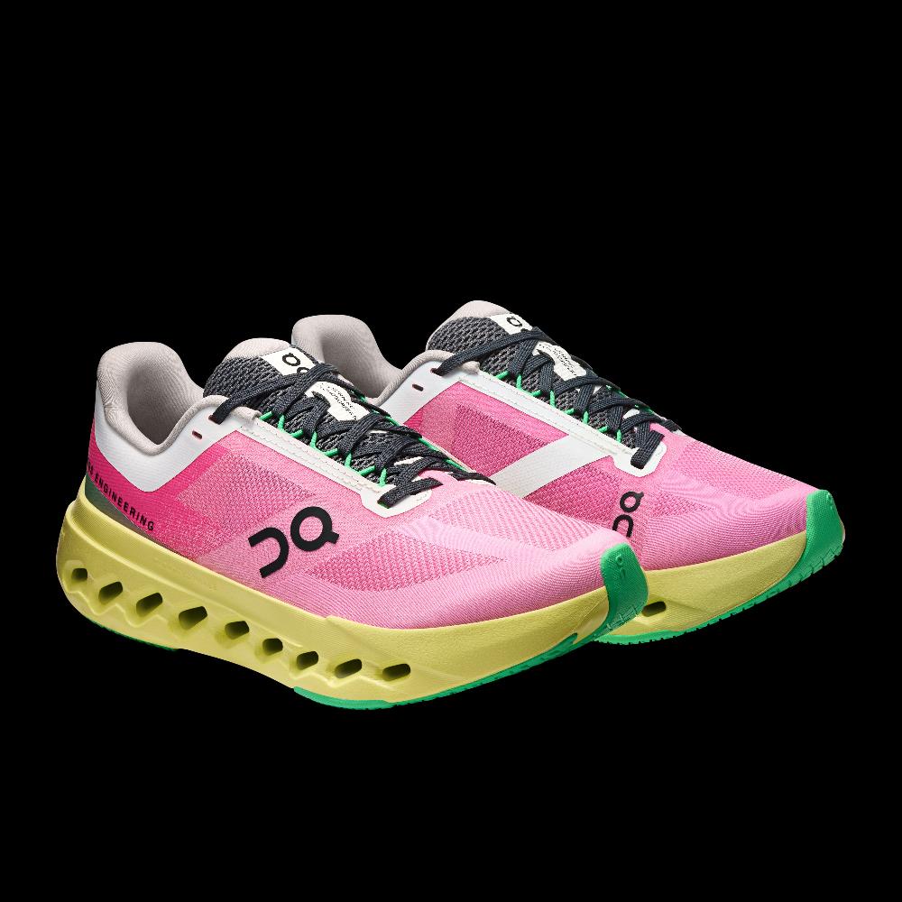 On Pink/Limelight Cloudsurfer Next Women's Running Shoes 3WE30053214