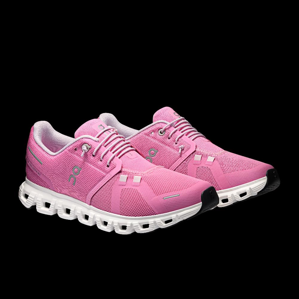 On Raspberry/White Cloud 6 Women's Athletic Shoes 3WF10063013