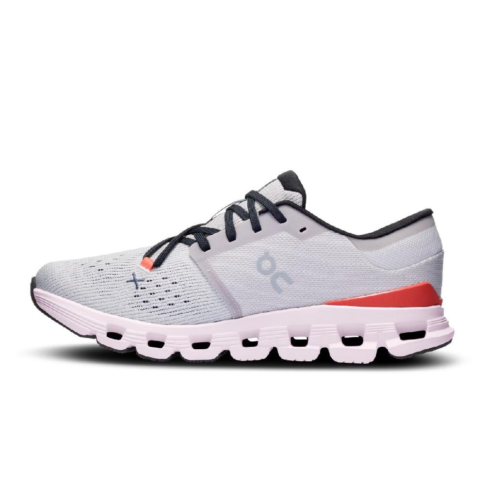On Silver/Flame Cloud X 4 Women's Athletic Shoes 3WE30072905