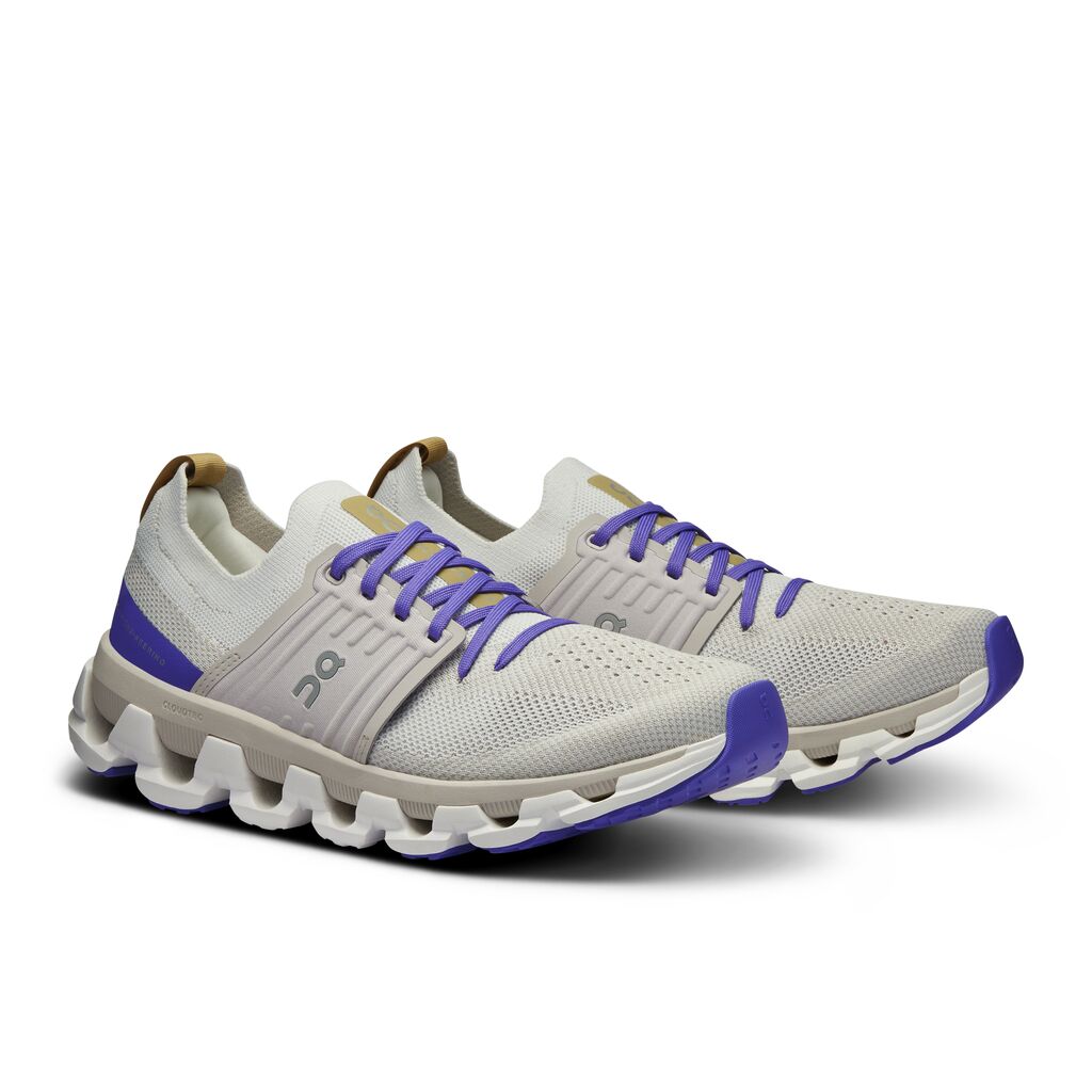 On White/Blueberry Cloudswift 3 Women's Running Shoes 3WD10451946