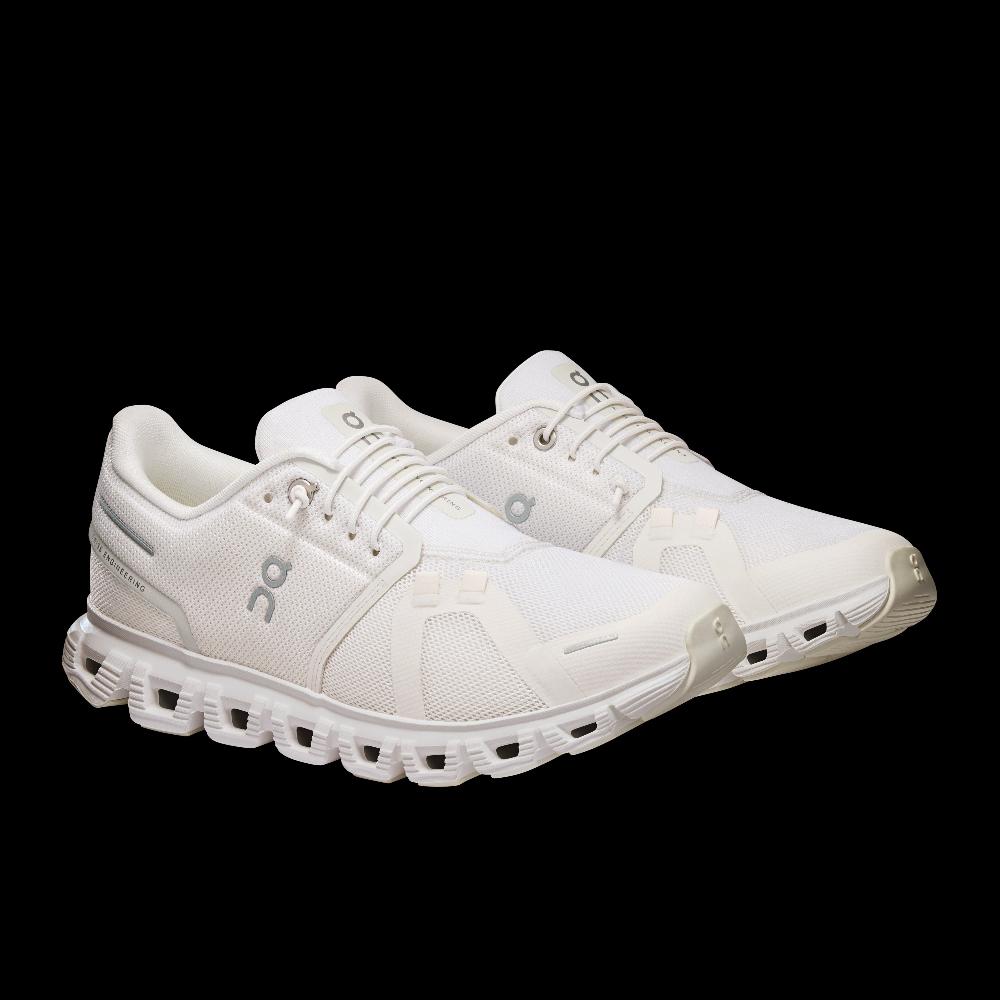 On White/White Cloud 6 Women's Athletic Shoes 3WF10061200