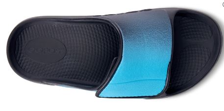 OOFOS Black & Aqua OOAHH Sport Flex Womens Sandals