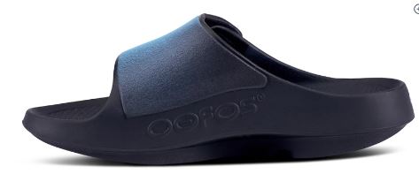 OOFOS Black & Aqua OOAHH Sport Flex Womens Sandals