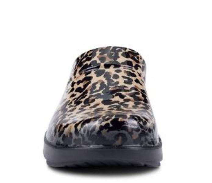 Oofos Black Leopard Ooclog Limited Edition Womens Clogs 1203-BLKLEOPRD
