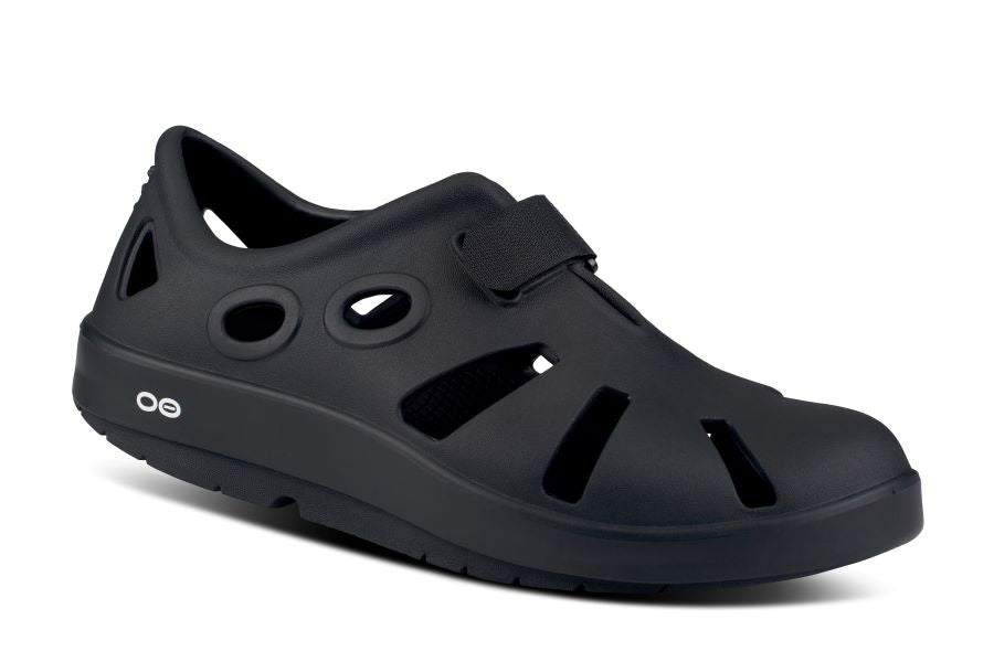 Oofos Black Oocandoo Mens Sandals M1300-BLACK