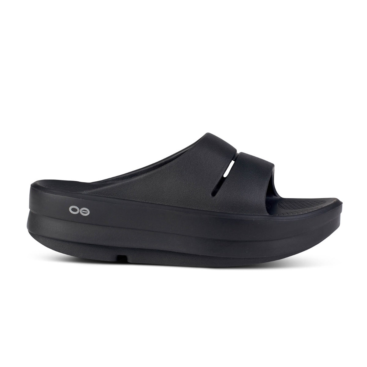 Oofos Black OOmeg OOahh Women's Slide Sandals 1110-BLACK