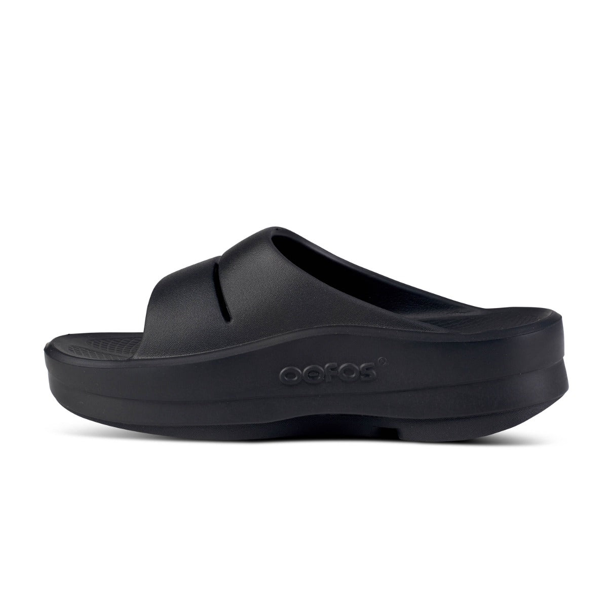 Oofos Black OOmeg OOahh Women's Slide Sandals 1110-BLACK