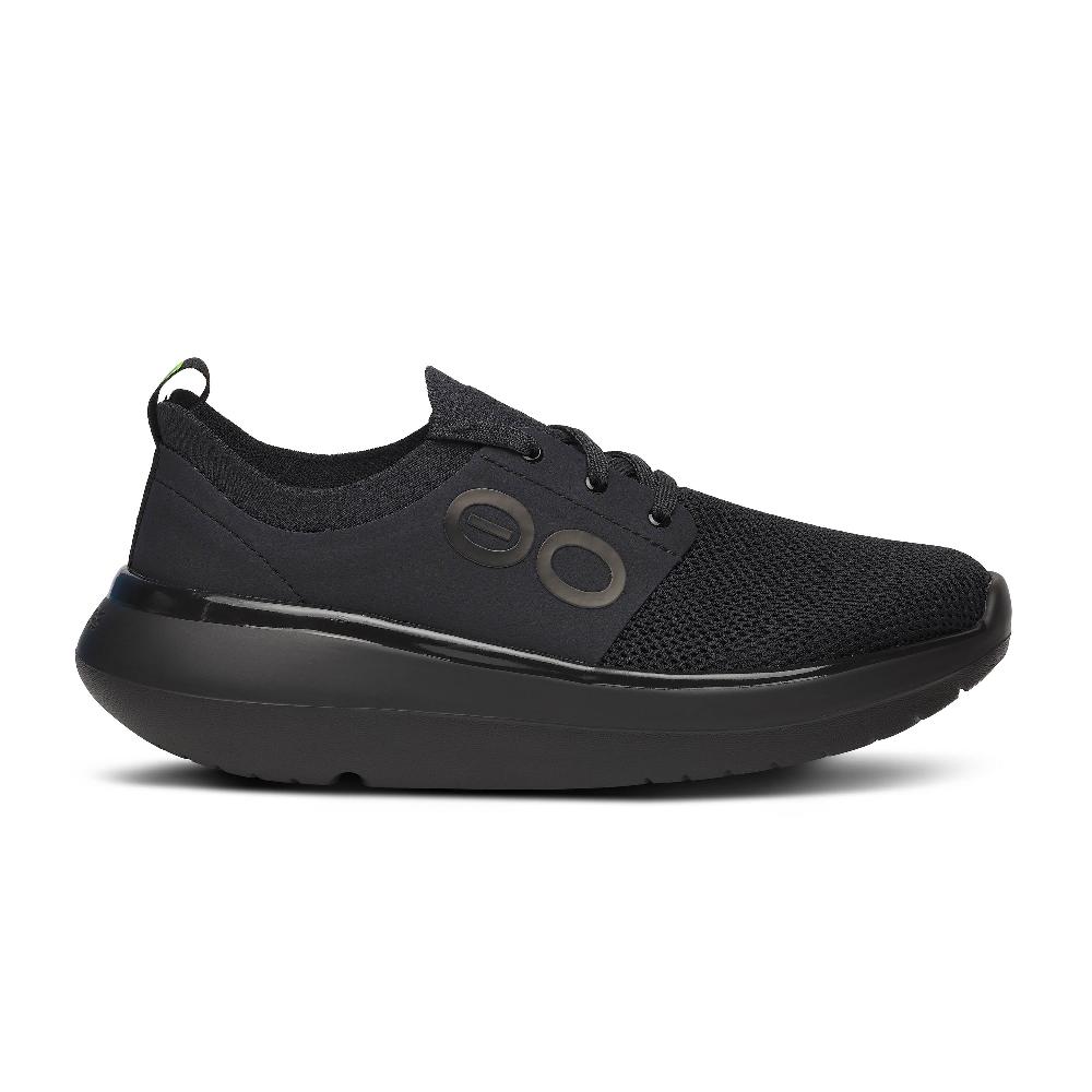 Oofos Black OOmy Stride Women's Athletic Shoes 5077-BLACK