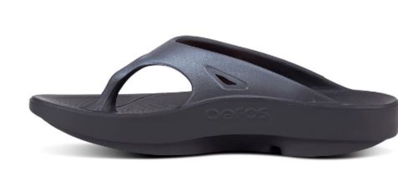 Oofos Black With Graphite OOriginal Sport Mens Comfort Sandals M1001-BLKGRAP