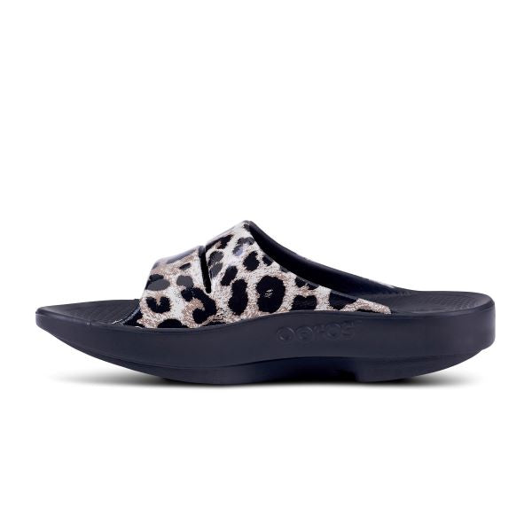 Oofos Cheetah Ooahh Womens Luxe Slide Sandal 1103-CHEETAH