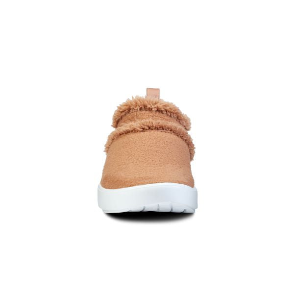 Oofos Chestnut Sherpa OOCOOZIE Low Shoe Womens Casual Shoes 5074-CHESTNUT
